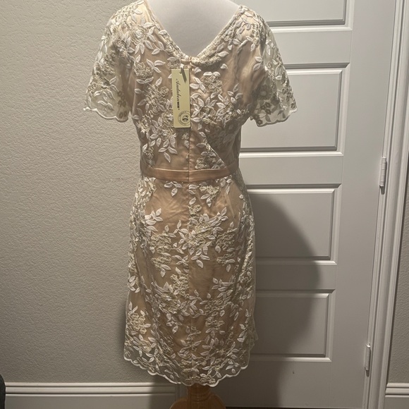 Mesh embroidered overlay dress - Picture 7 of 8